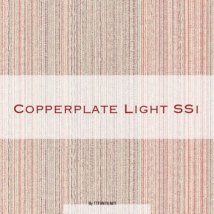 Copperplate Light SSi example
